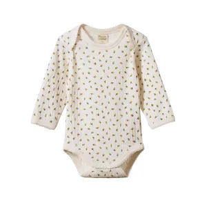 Nature Baby Long Sleeve Pointelle Bodysuit Tulip Print