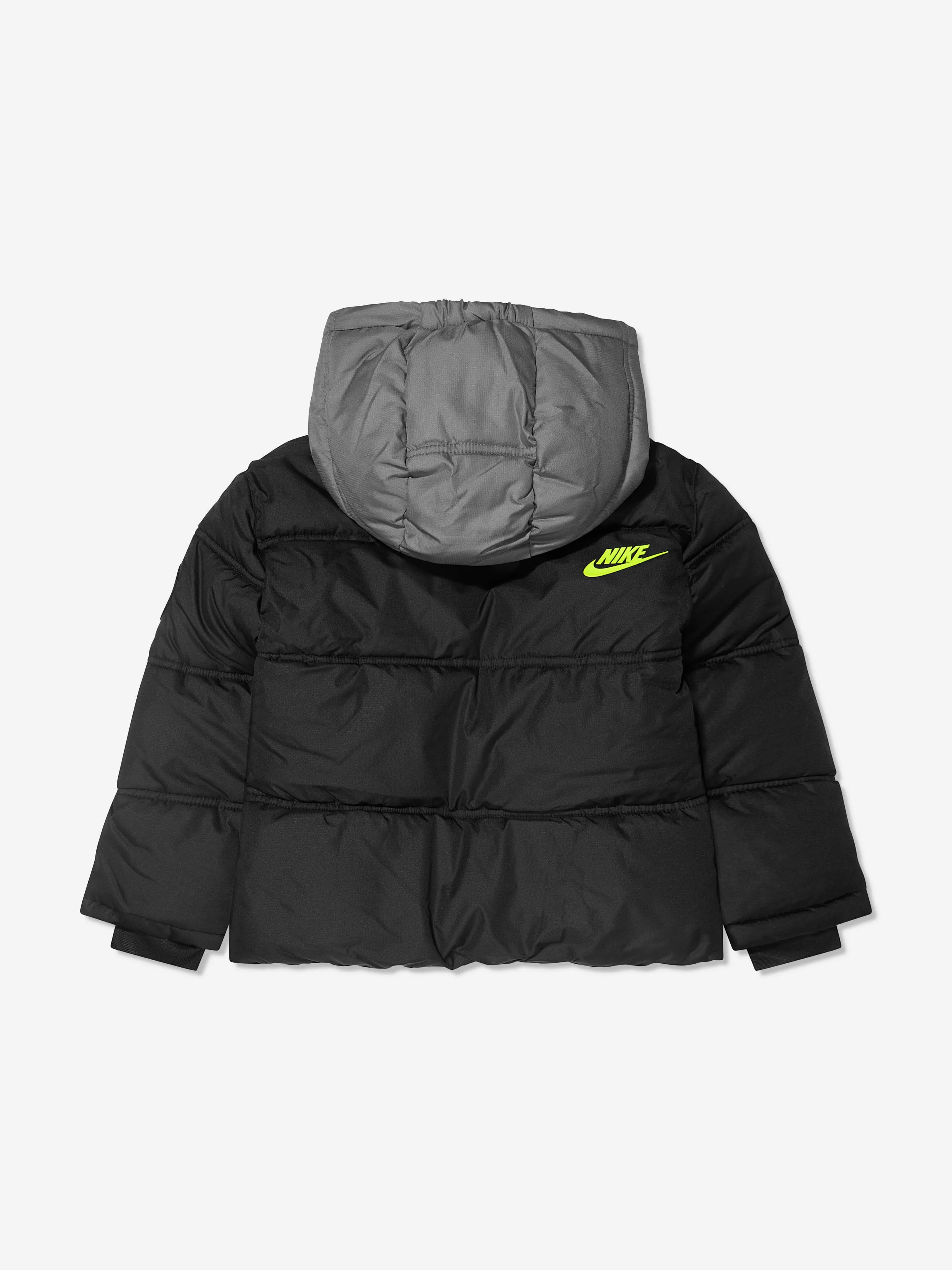 Nike Boys Colourblock Puffer Jacket in Black