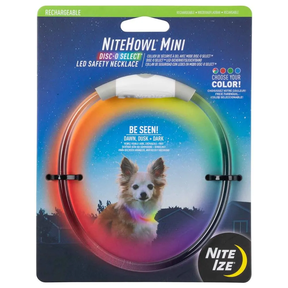 Nite Ize NiteHowl Disc-O Rechargeable LED Safety Dog Necklace