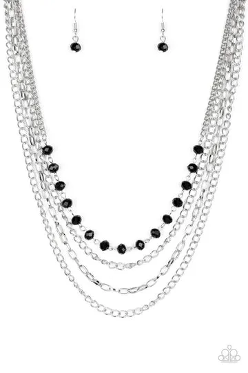 Paparazzi Accessories  - Extravagant Elegance - #N759 Peg - Black Necklace