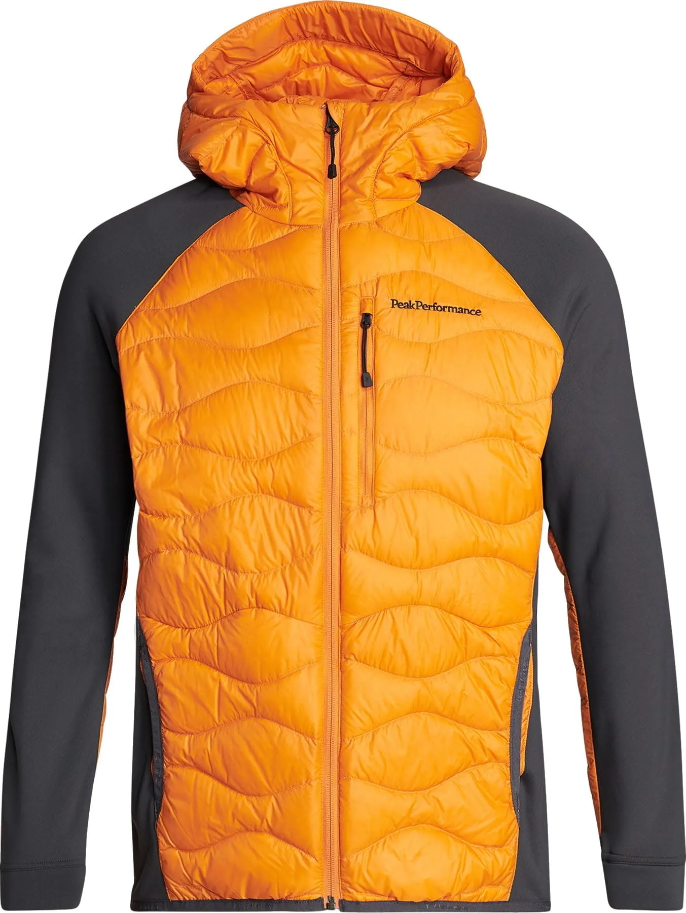 Peak Performance Men&#x27;s Helium Down Hybrid Hood Orange Ochre | Buy Peak Performance Men&#x27;s Helium Down Hybrid Hood Orange Ochre here | Outnorth