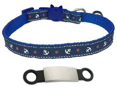 Personalized Engraved Nylon Adjustable Cat Collar