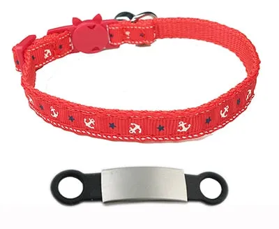 Personalized Engraved Nylon Adjustable Cat Collar