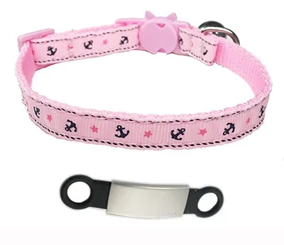 Personalized Engraved Nylon Adjustable Cat Collar