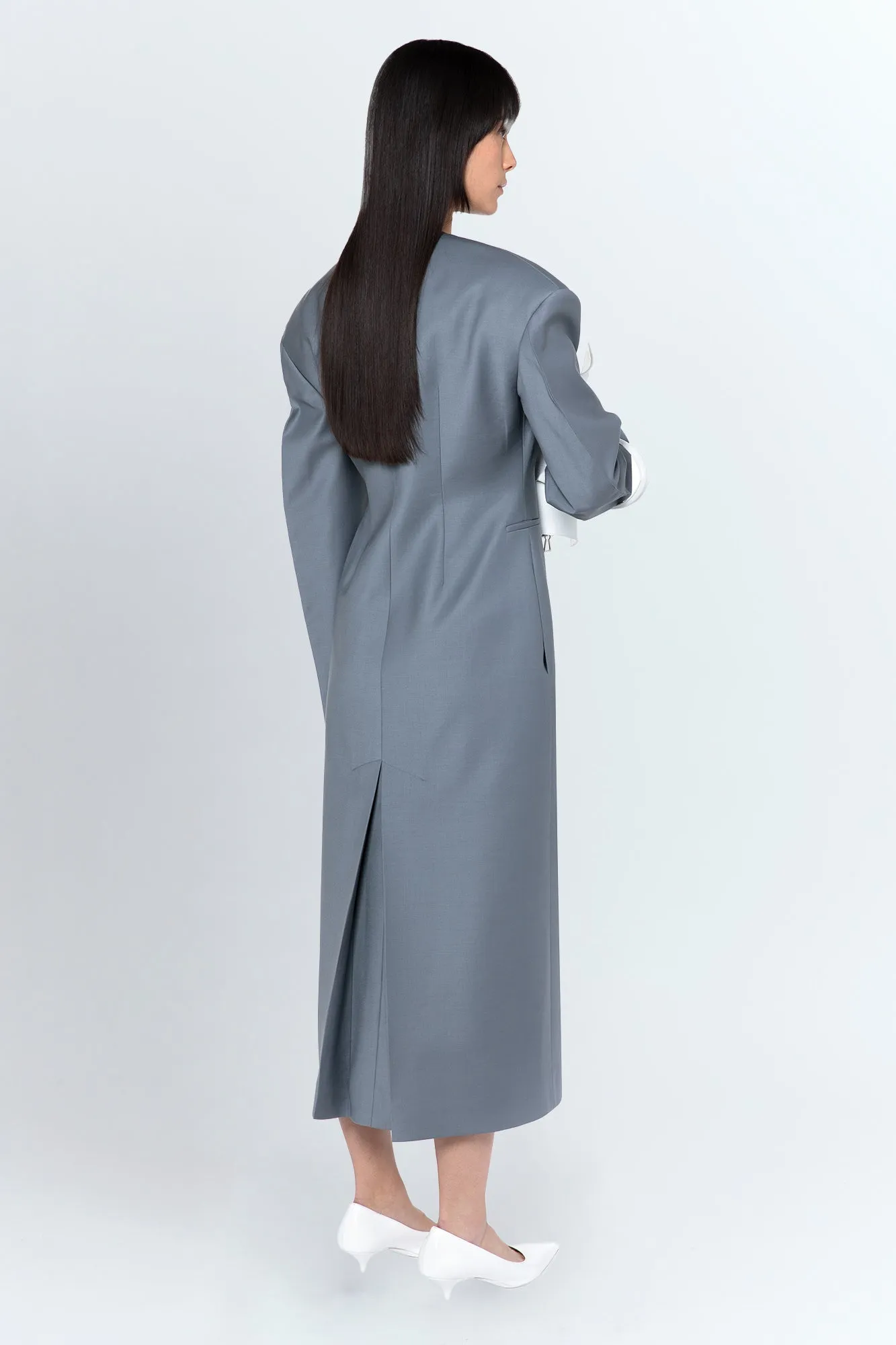 Pertia Coat in Grigio Piombo Tailoring