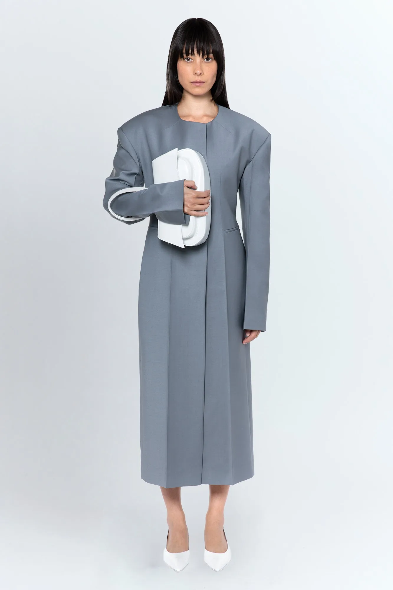 Pertia Coat in Grigio Piombo Tailoring