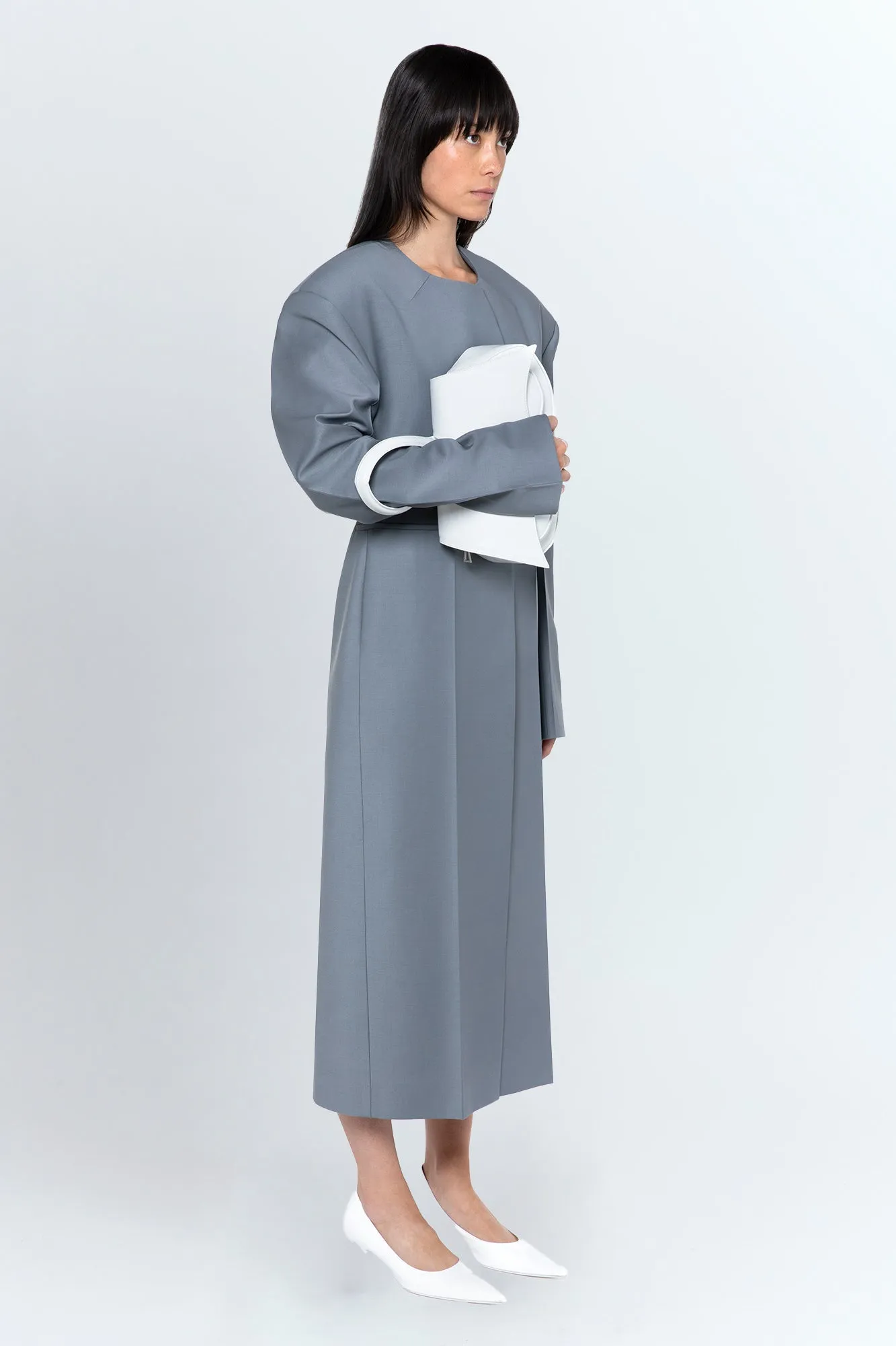 Pertia Coat in Grigio Piombo Tailoring