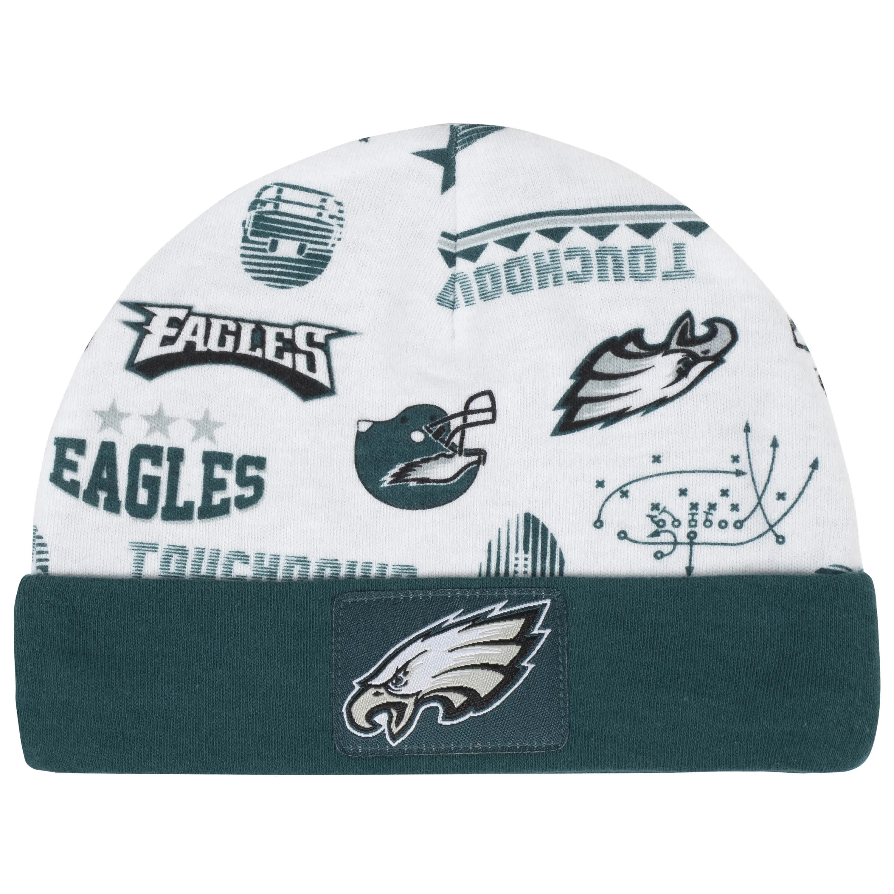 Philadelphia Eagles 3-Piece Baby Boys Bodysuit, Bib, and Cap Set