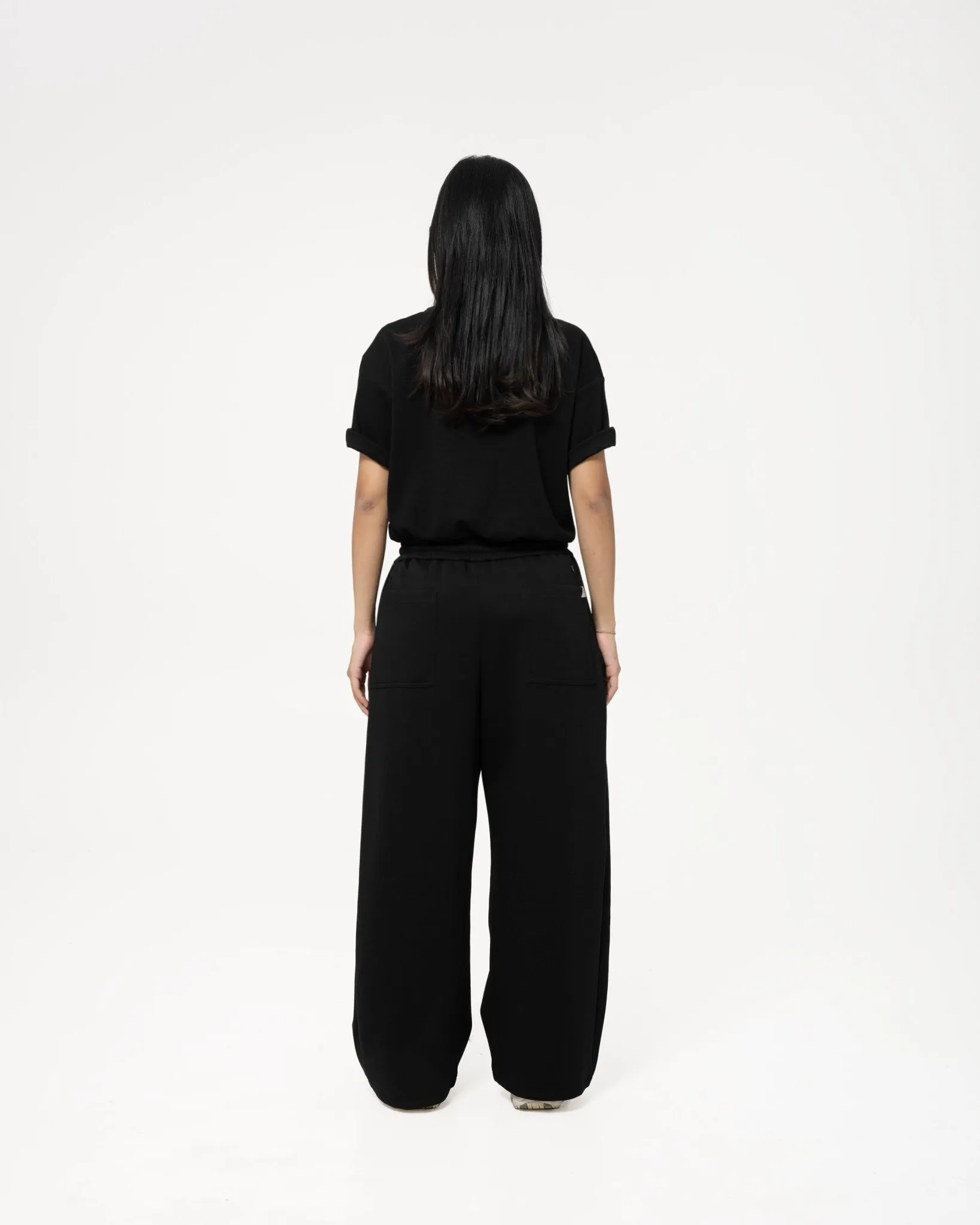 Pleated Sweatpants - Black