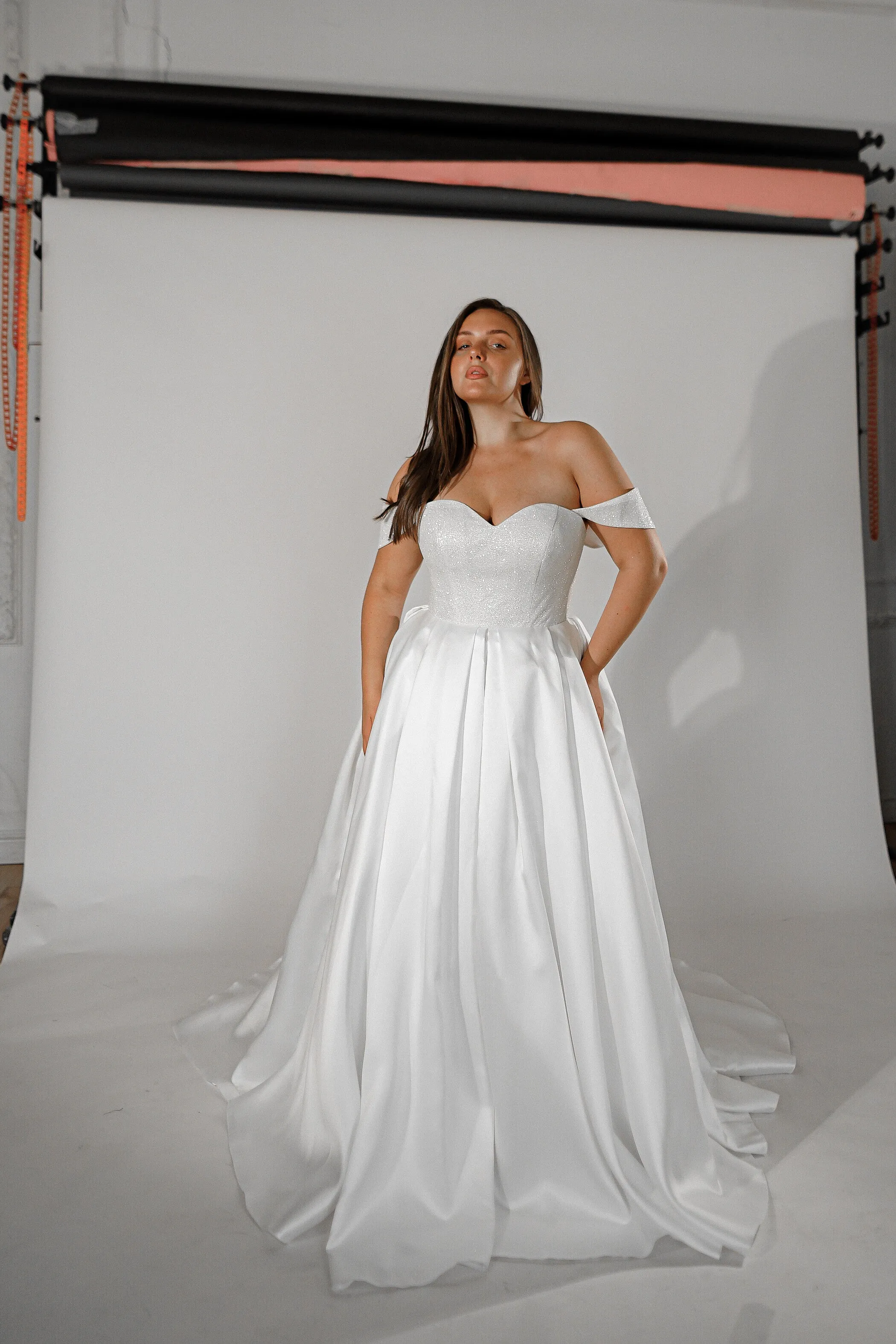 Plus-Size Mikado Wedding Dress Kimberly