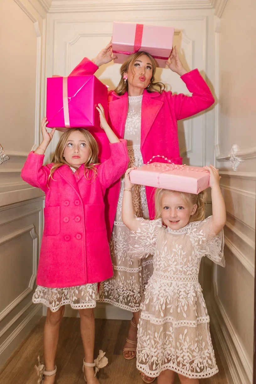 Polly Coat in Hot Pink - FINAL SALE