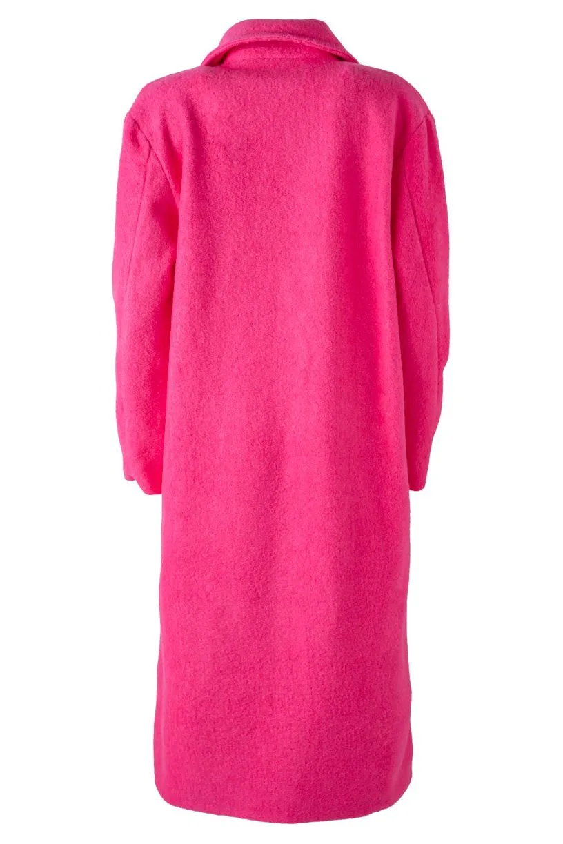 Polly Coat in Hot Pink - FINAL SALE