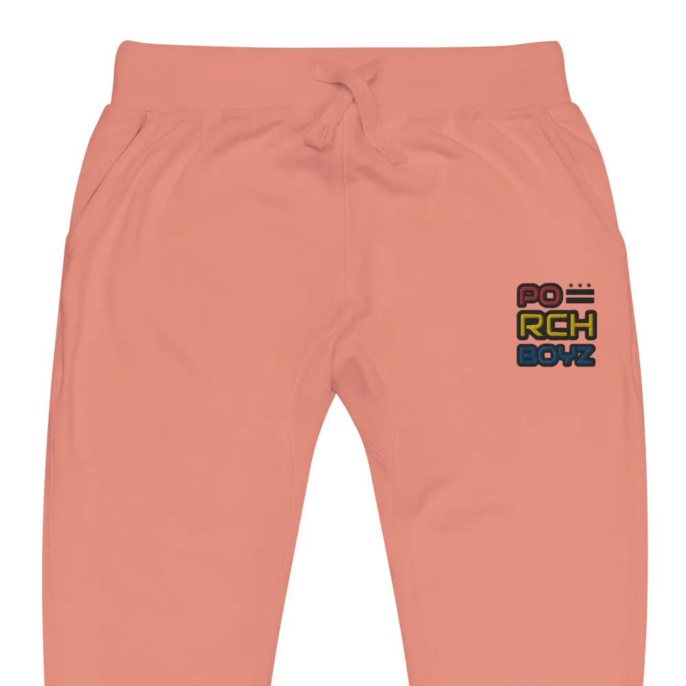 Porchboyz Multi/Colored Embroidered Unisex fleece sweatpants