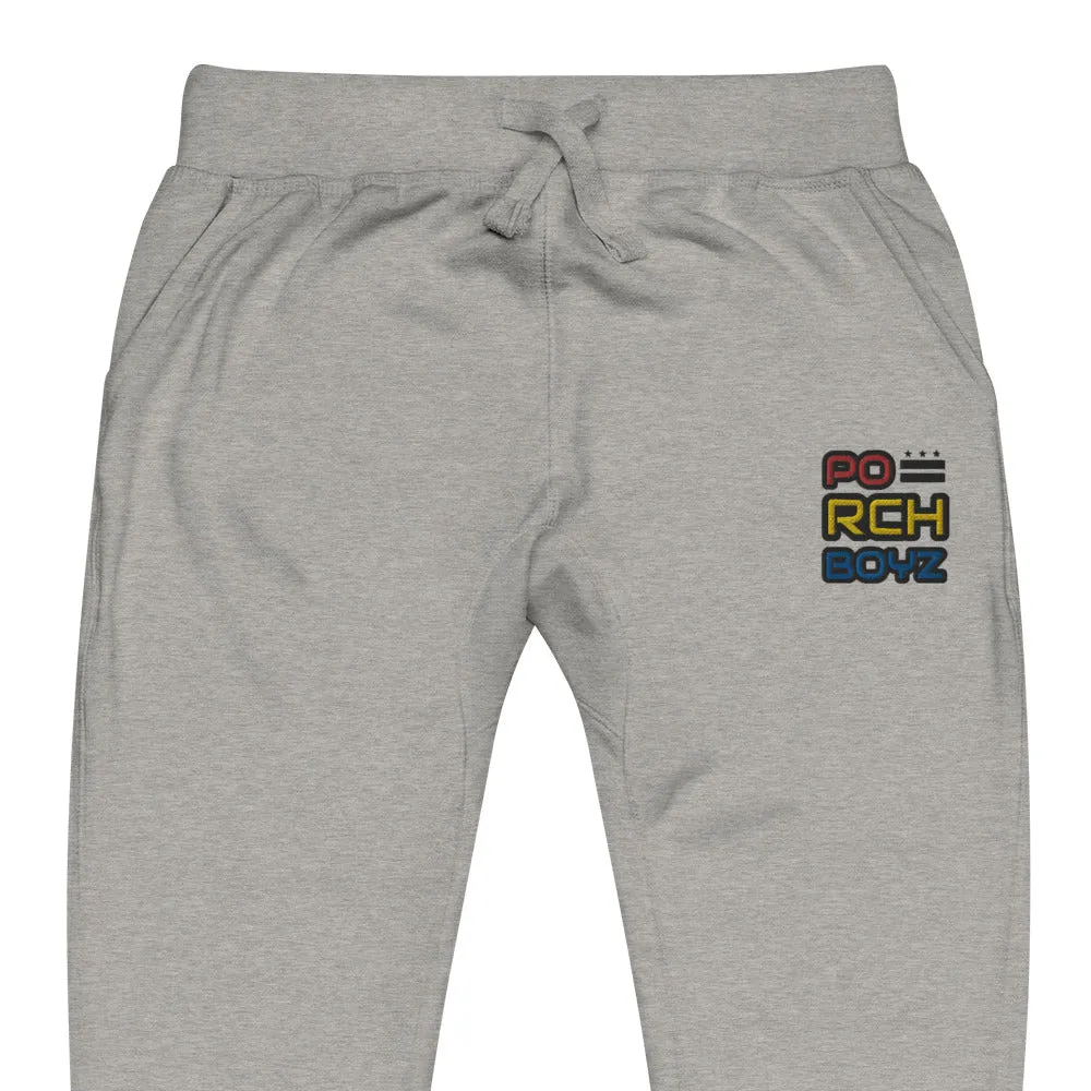 Porchboyz Multi/Colored Embroidered Unisex fleece sweatpants