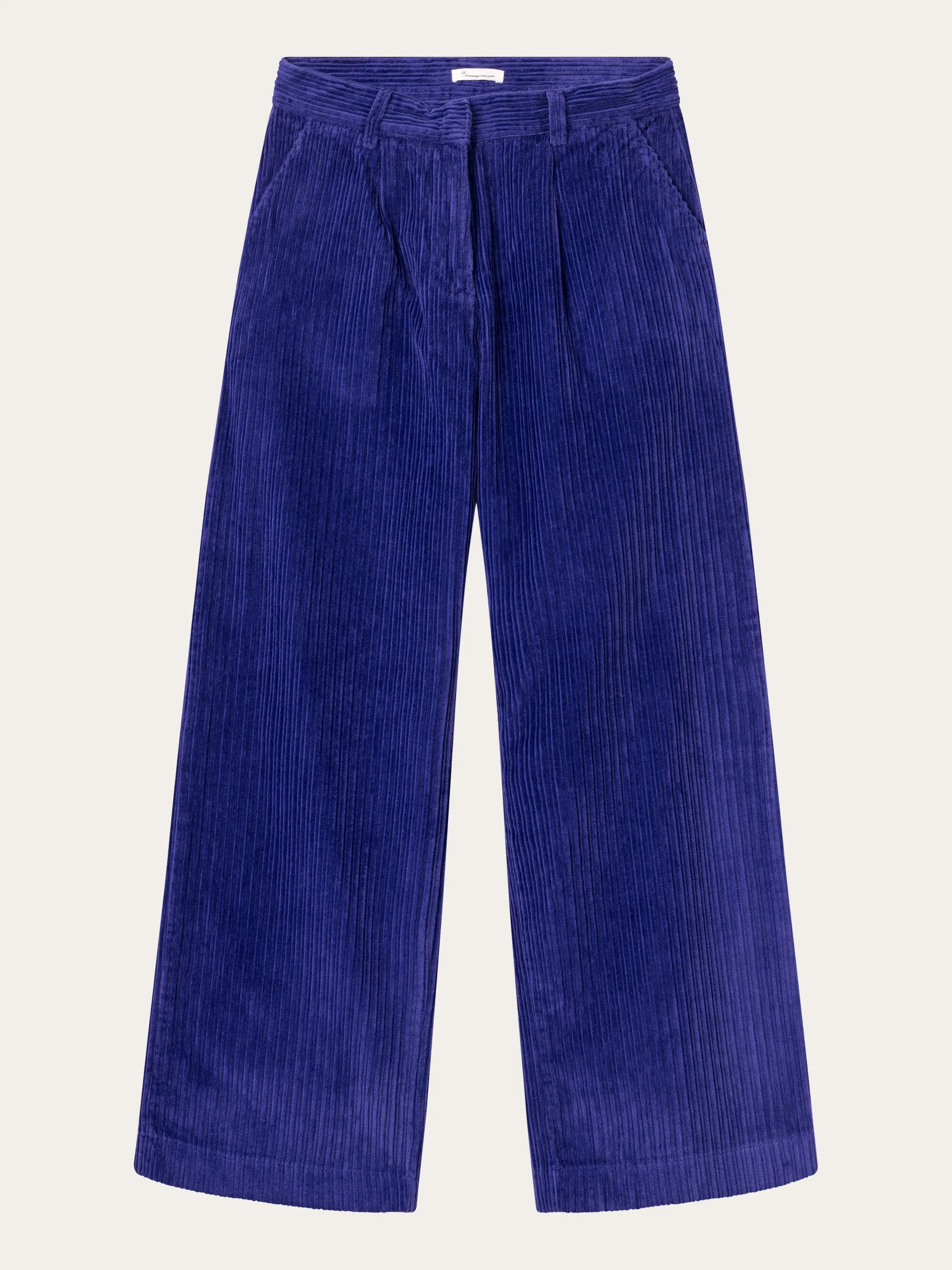 POSEY wide high-rise irregular corduroy pants - Deep Purple