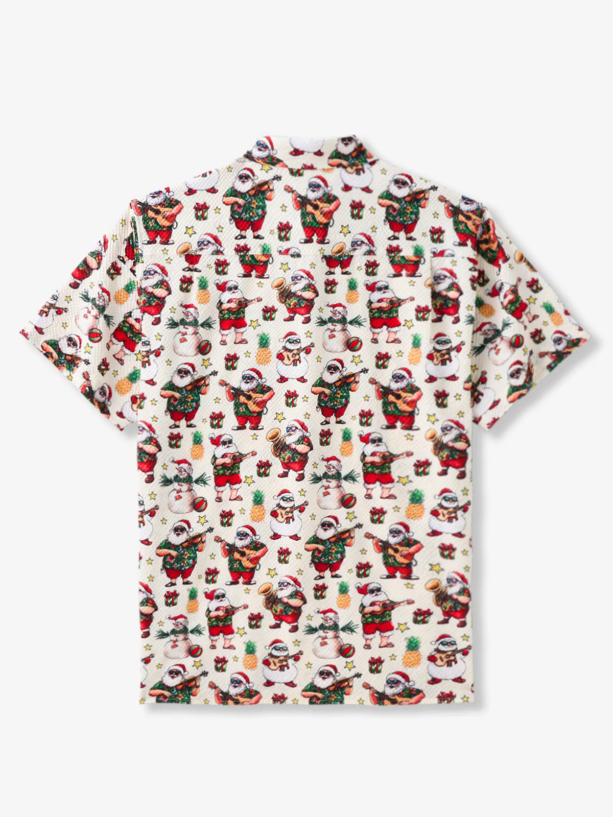 PRE-ORDER Tropical Tunes Hawaiian Christmas Seersucker Shirt