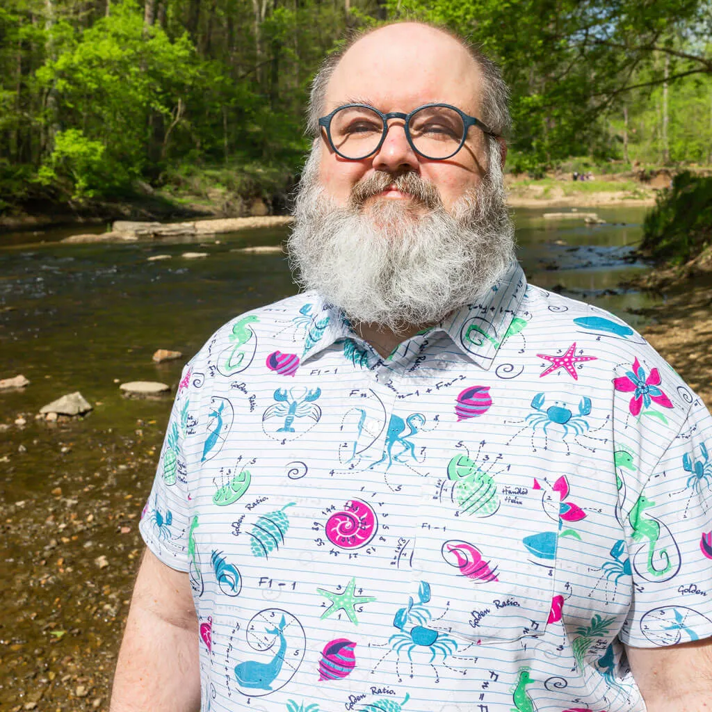 "Fibonacci Summer" Adult Math in Nature Short Sleeve Polo Shirt