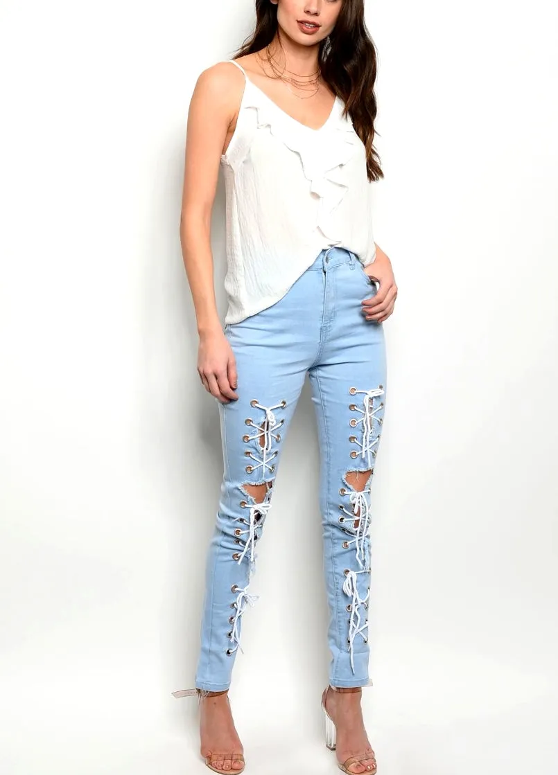 "Jennifer" lace up pants