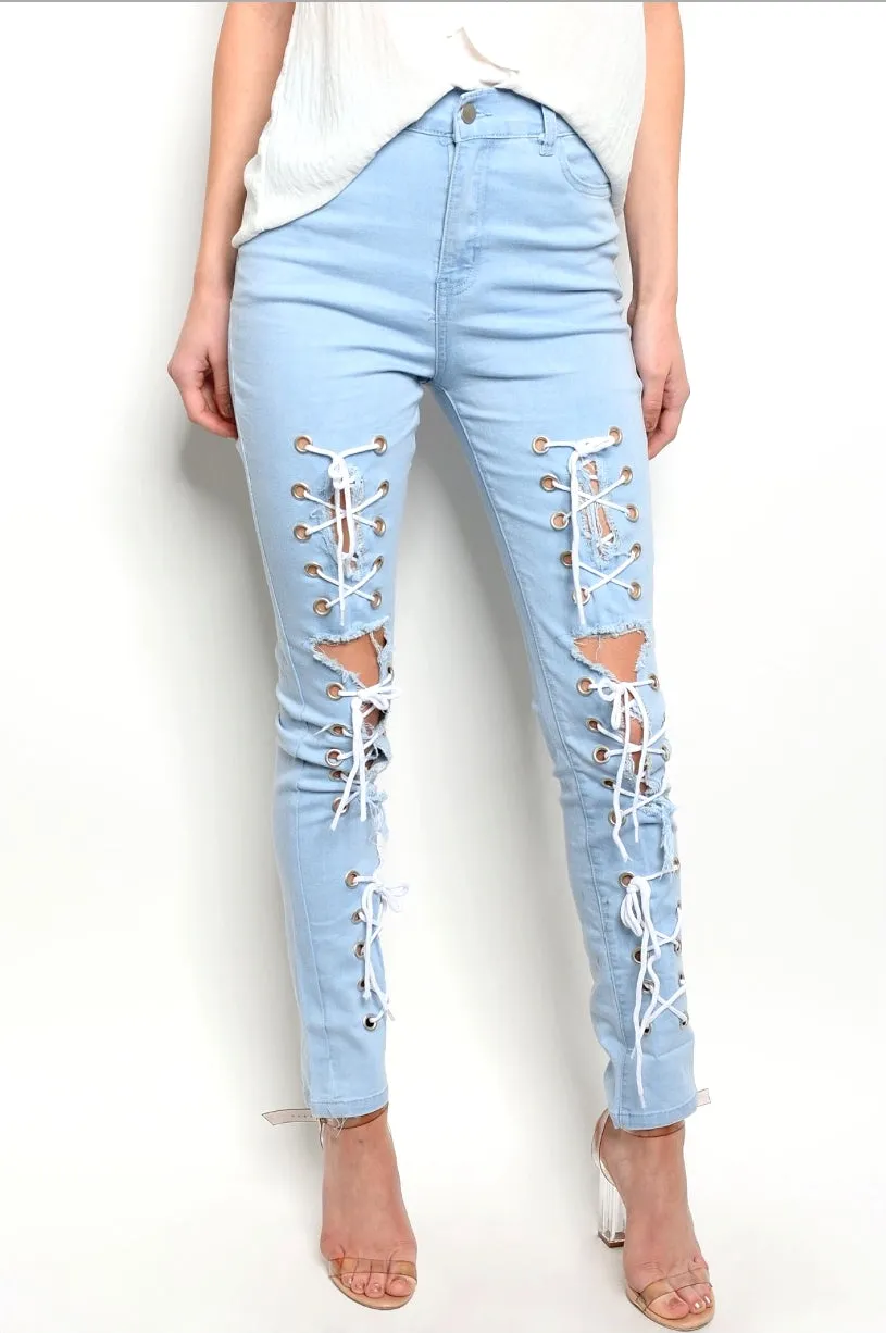 "Jennifer" lace up pants