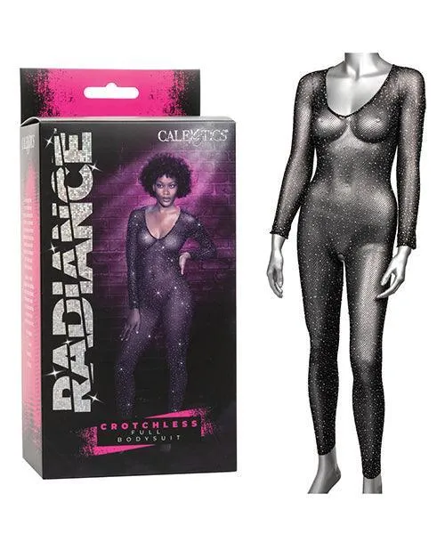 Radiance Crotchless Full Body Suit Black O/s