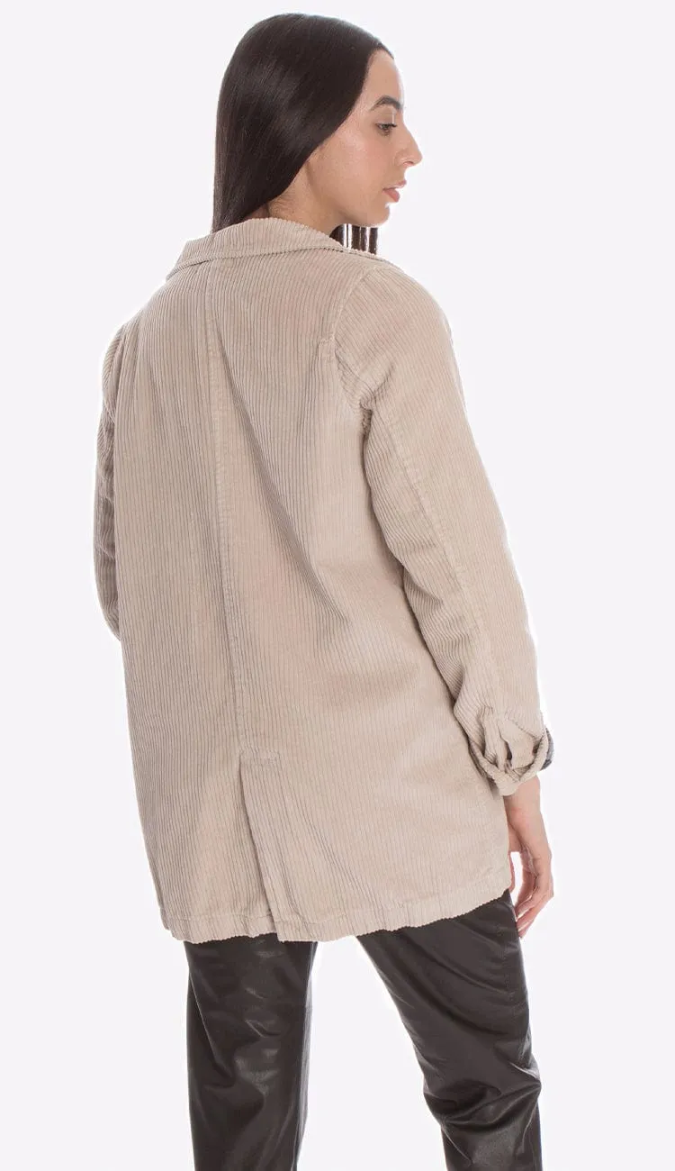 Regan Wide Wale Corduroy Jacket - Oat