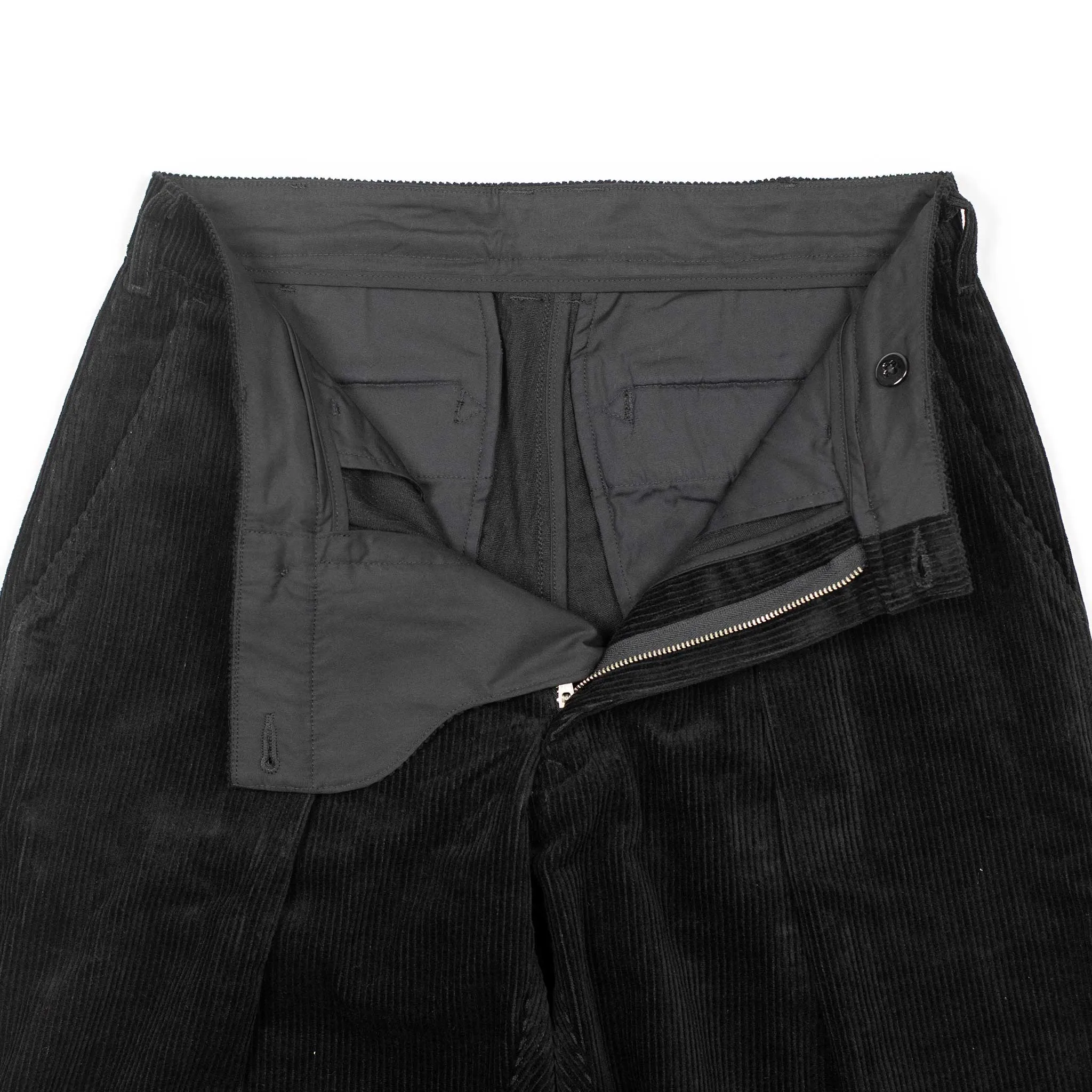 Riding Pants in black cotton corduroy