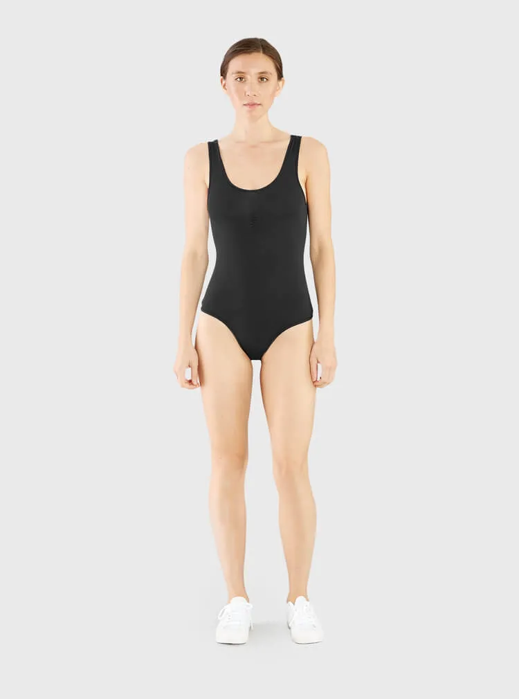 Ruched Bodysuit Black by Miakoda