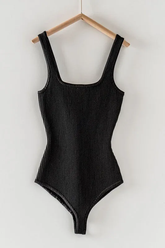 Sculpt Knit Square Neck Bodysuit