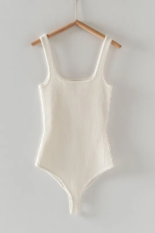 Sculpt Knit Square Neck Bodysuit