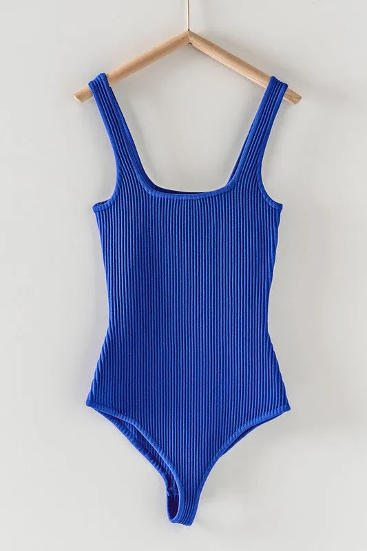 Sculpt Knit Square Neck Bodysuit