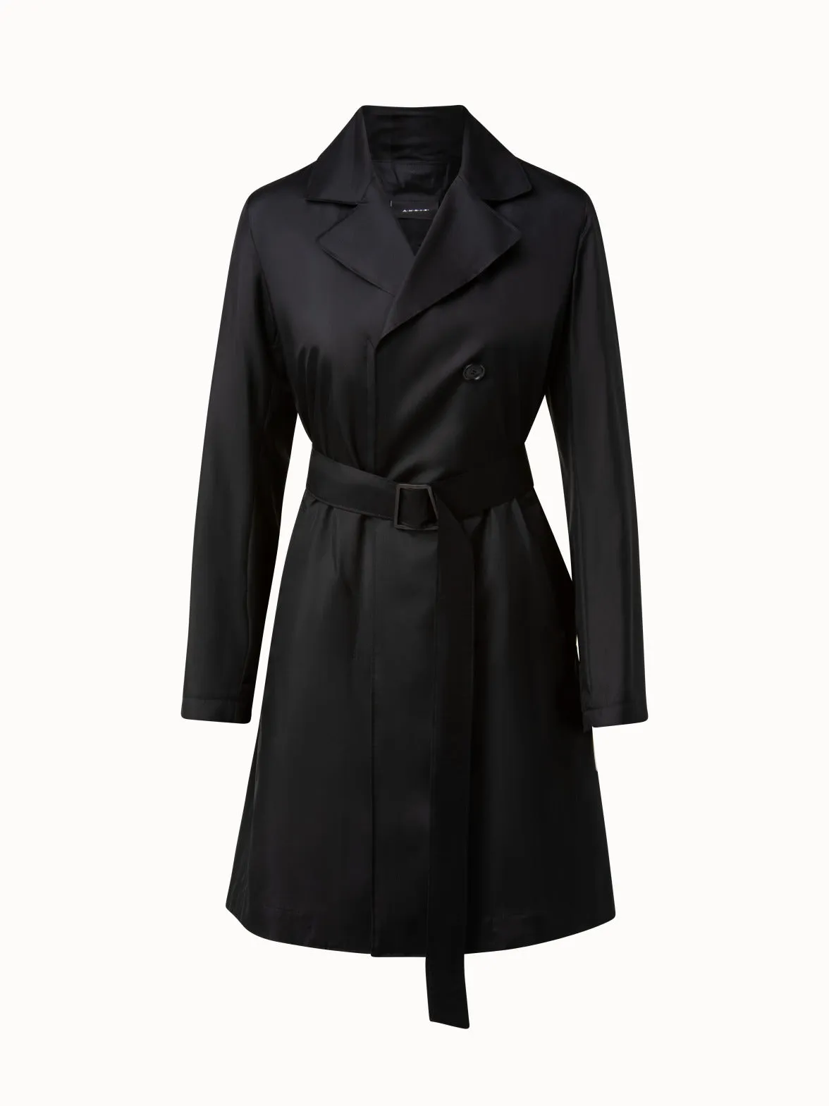 Silk Taffeta Trench Coat