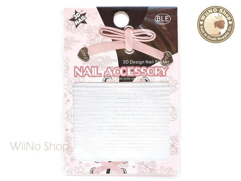 Silver String Line Nail Sticker Nail Art - 1 pc (BLE041JS)