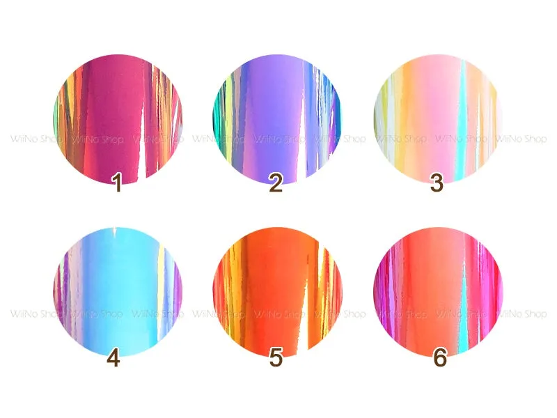 Skull Halloween Opal Holographic Adhesive Nail Art Sticker - 1 pc