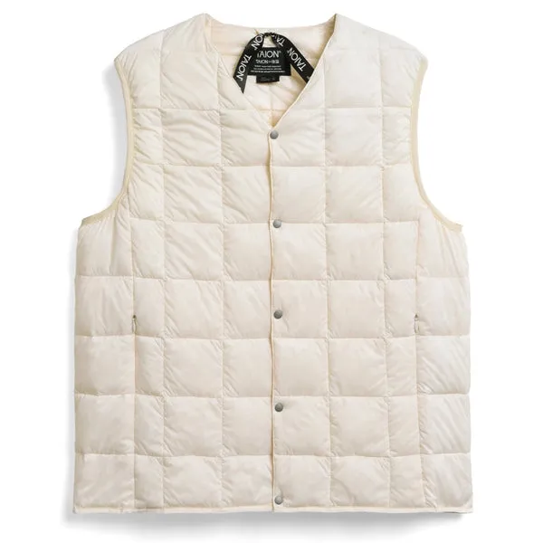 Taion V Button Down Vest - Off White