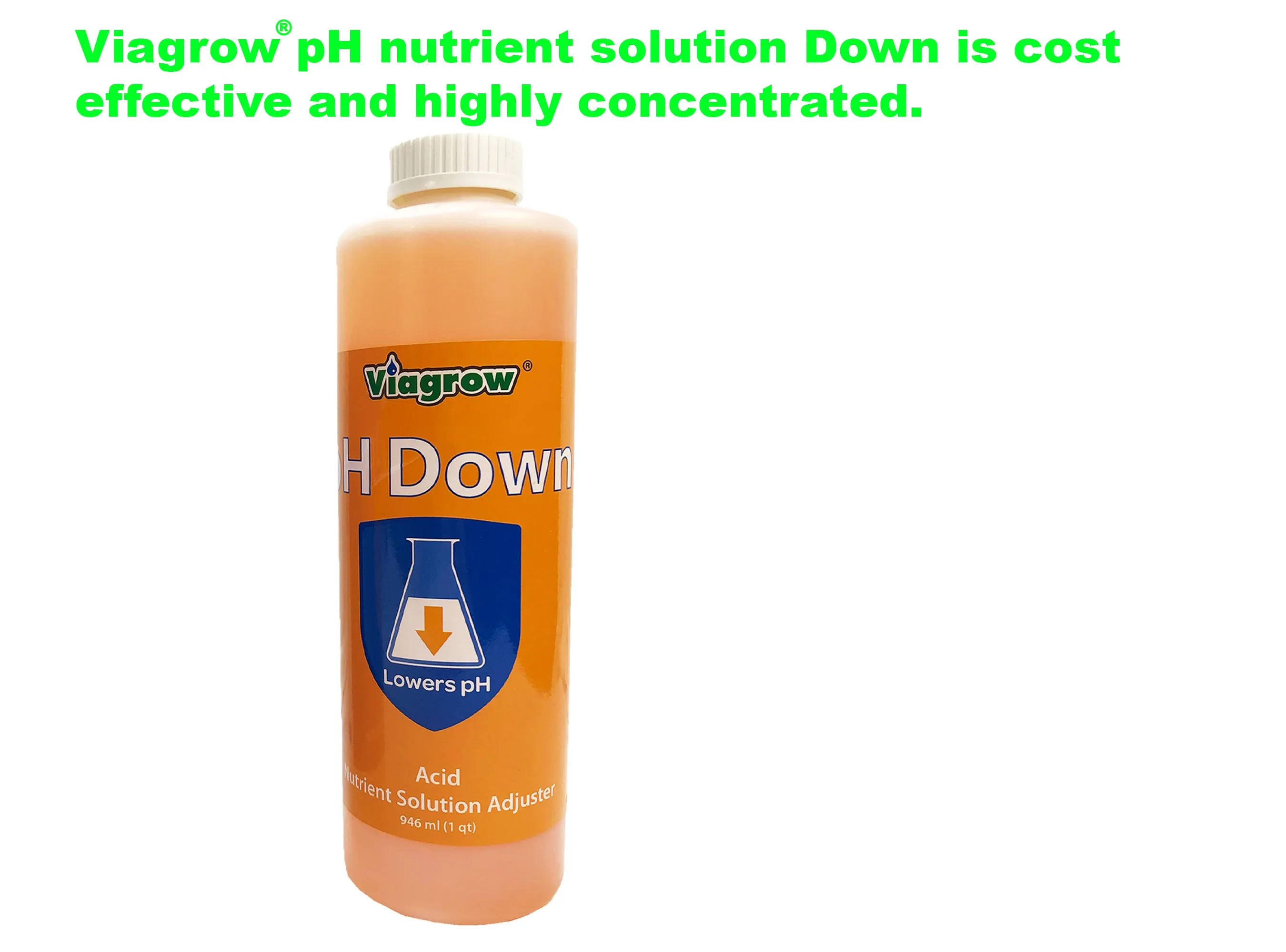 Viagrow 1QT. pH Down Liquid Nutrient Adjusting Solution - Acid (Case of 20)