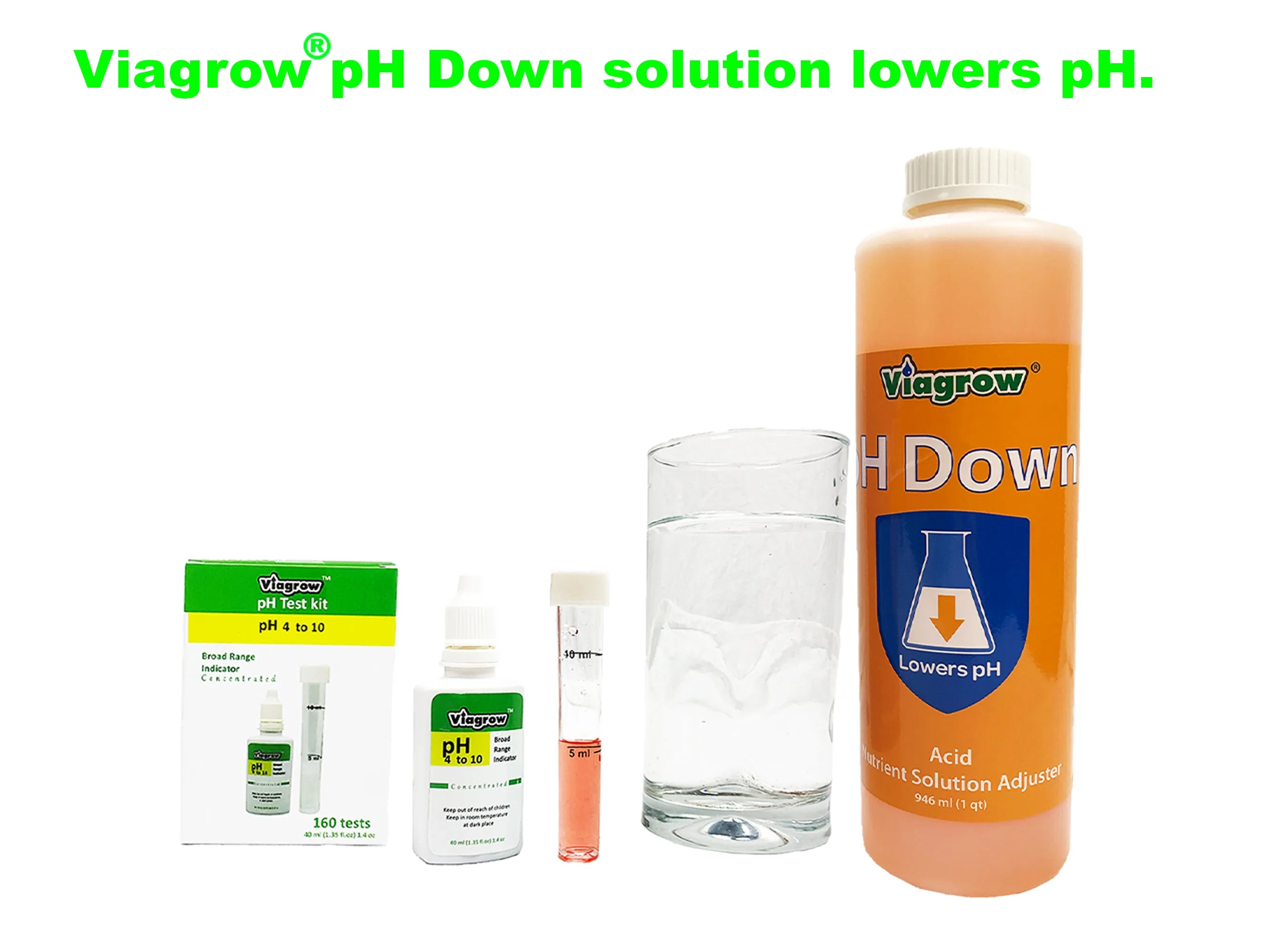 Viagrow 1QT. pH Down Liquid Nutrient Adjusting Solution - Acid