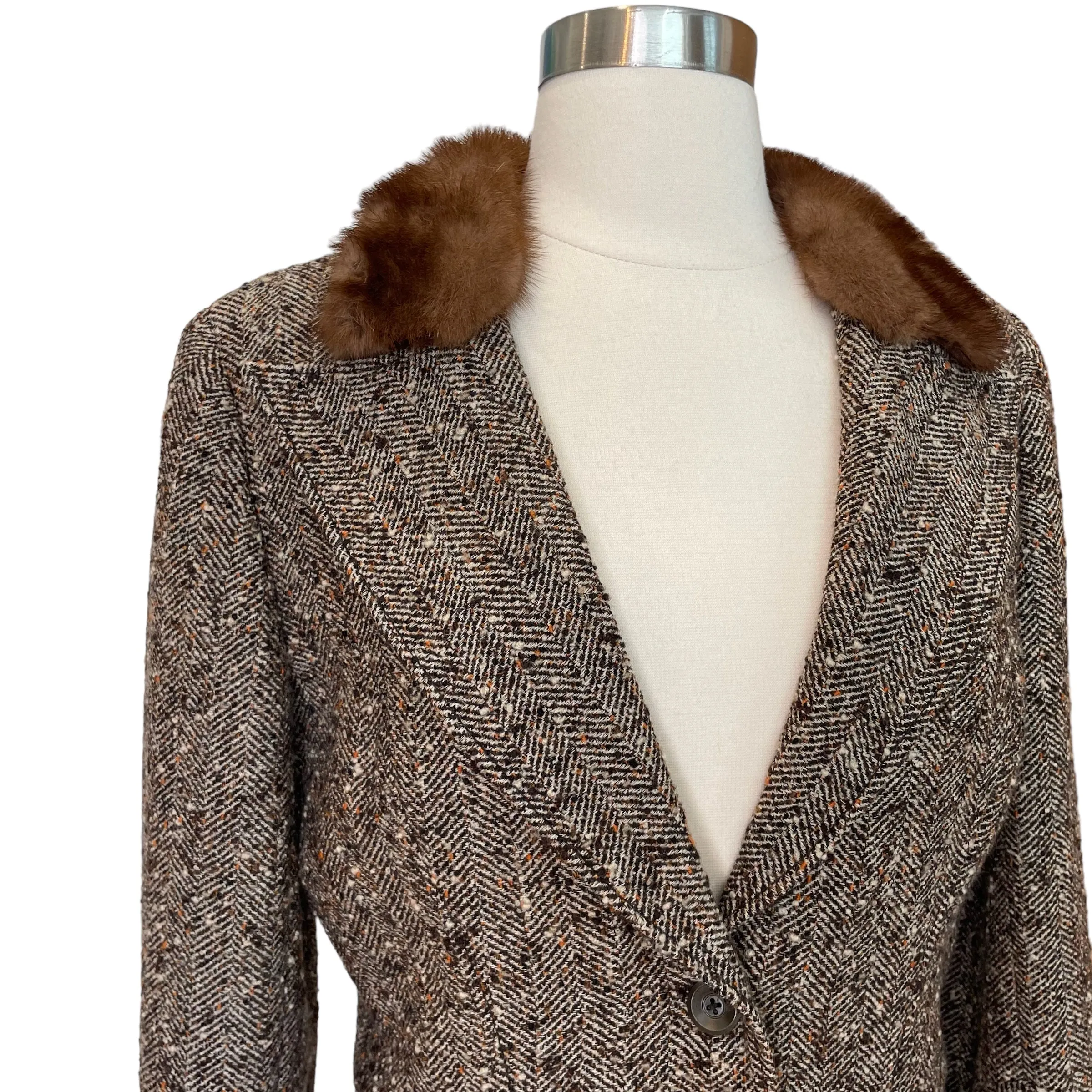 Vintage Blazer with Fur - M