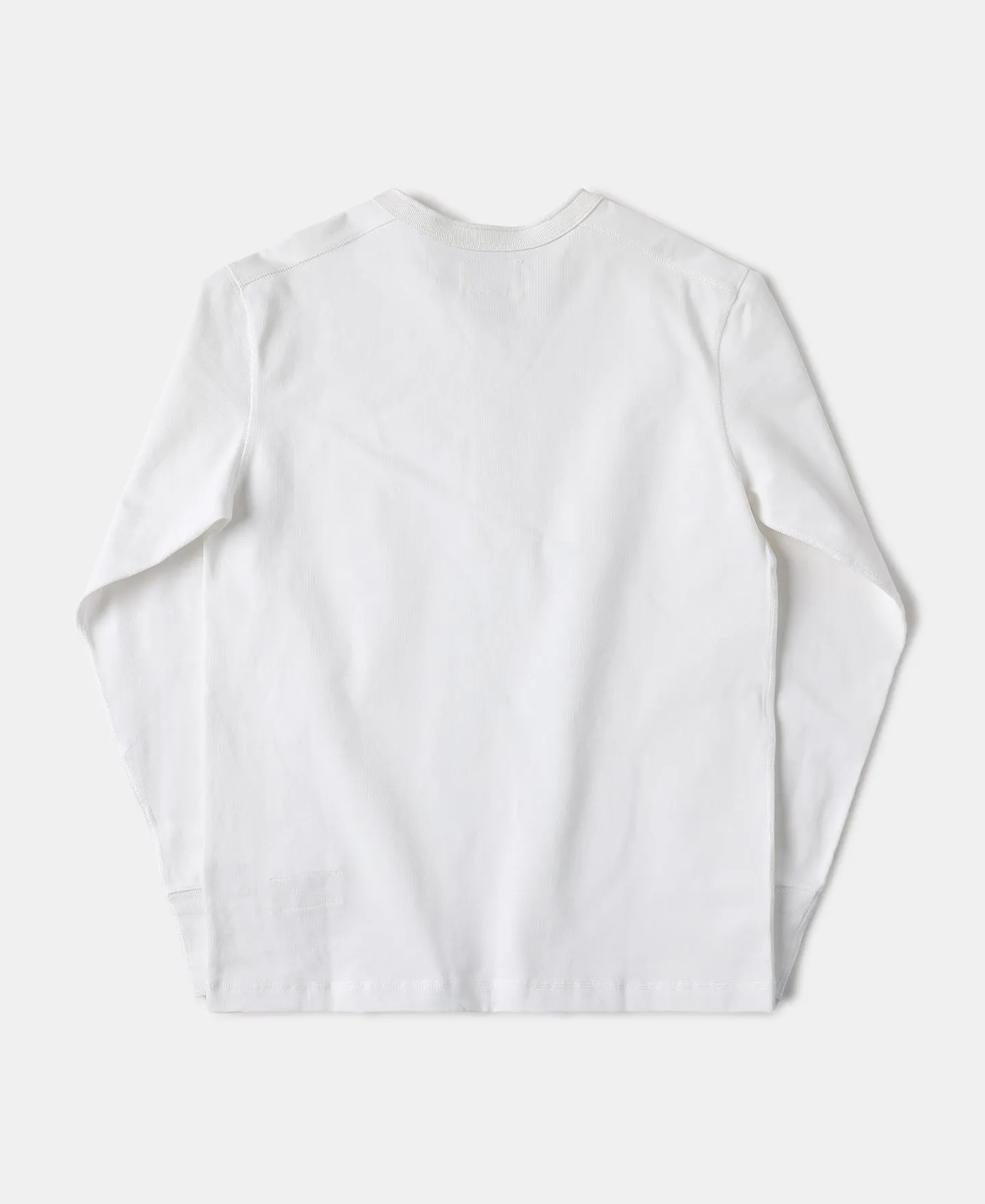 Vintage Long Sleeve Henley Shirt - White