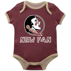 Vive La Fete Infant Seminole Logo New Fan Design Bodysuit - Garnet/Gold