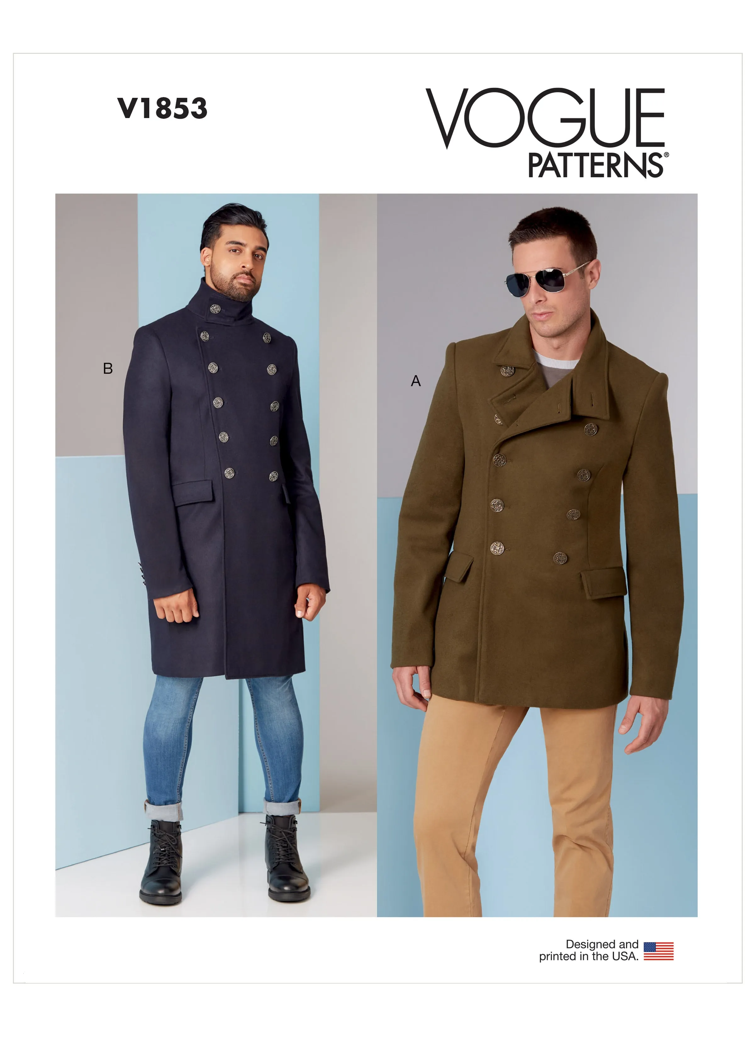 Vogue Pattern V1853 Men's Coat