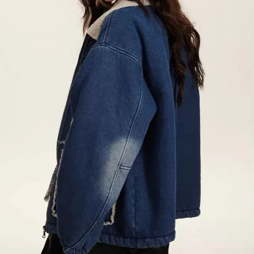 Warm denim Coat