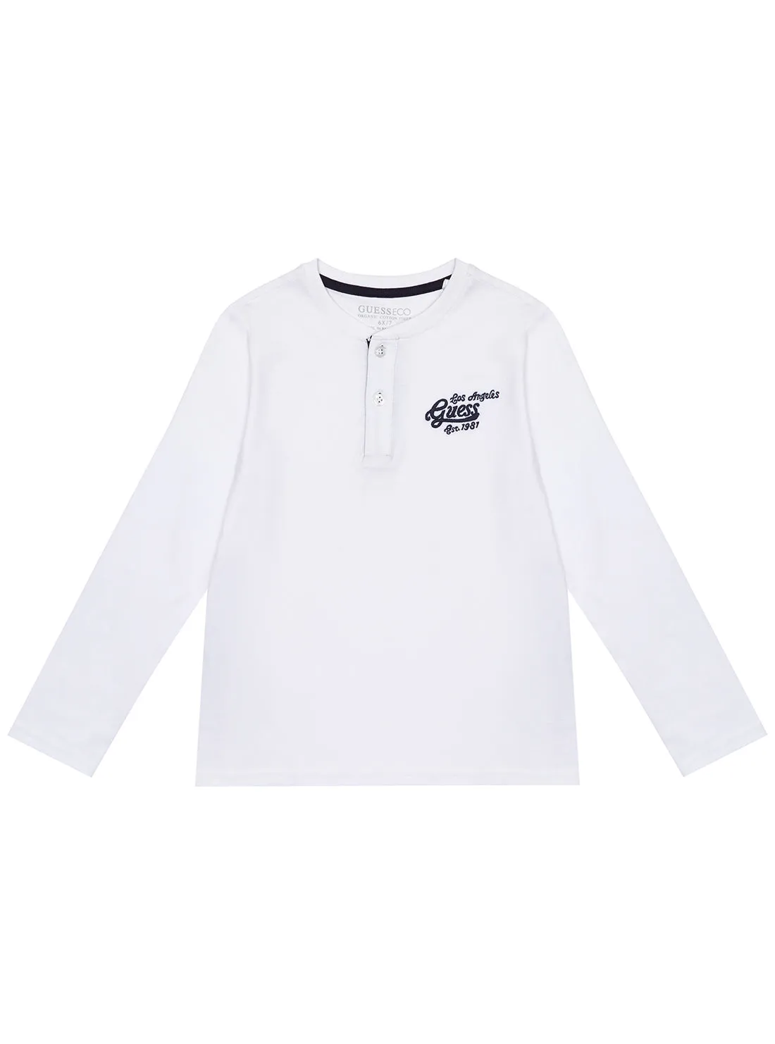 White Henley Long Sleeves T-Shirt