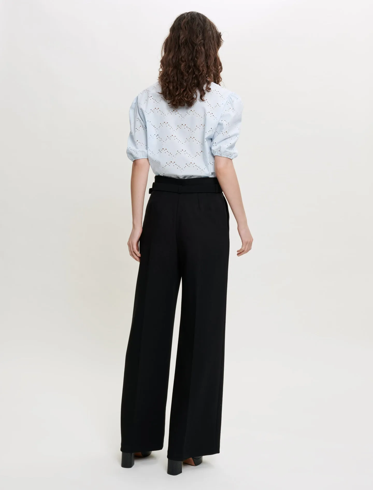 WIDE BELTED TROUSERS