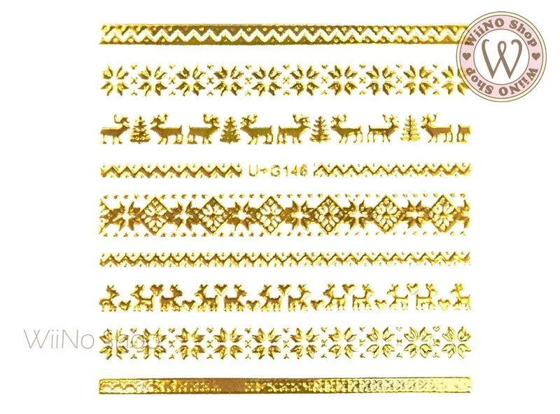 Winter Sweater Pattern Adhesive Nail Art Sticker - 1 pc (U G146)