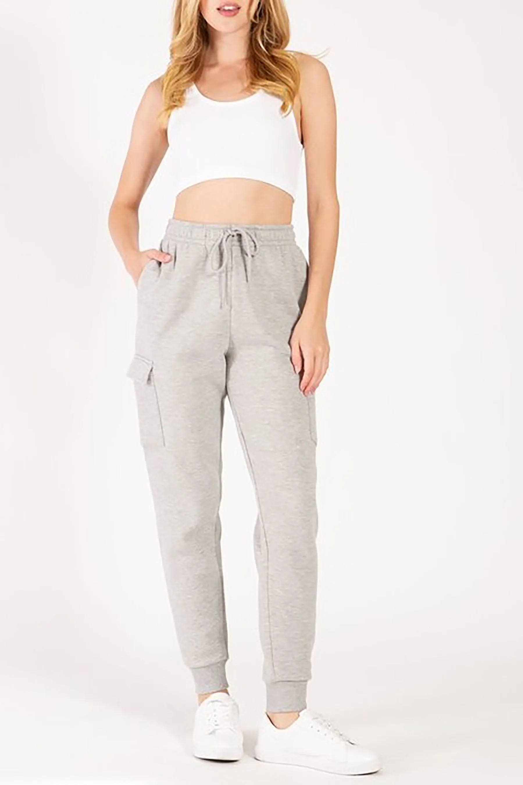 Women's Fleece Cargo Jogger Sweatpants