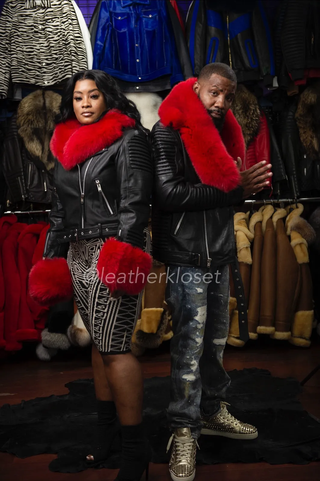 Women's Trey Biker Full Fox Fur [Red Fur]