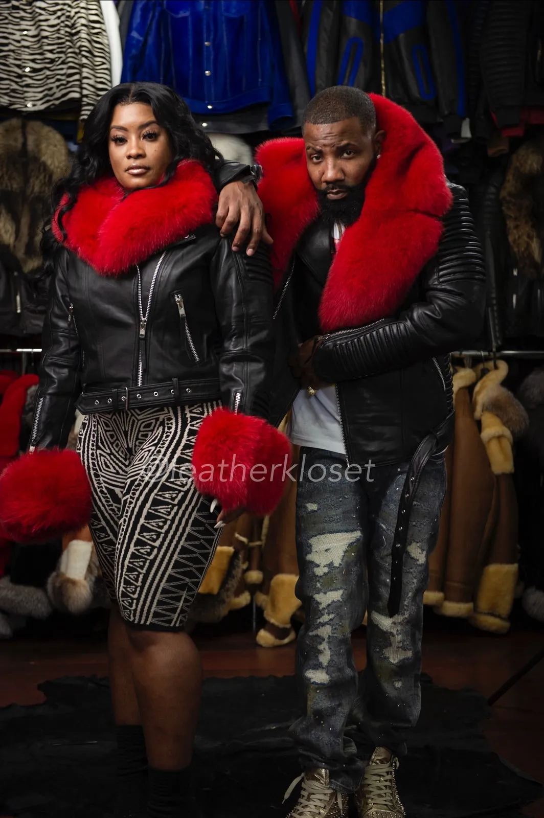 Women's Trey Biker Full Fox Fur [Red Fur]