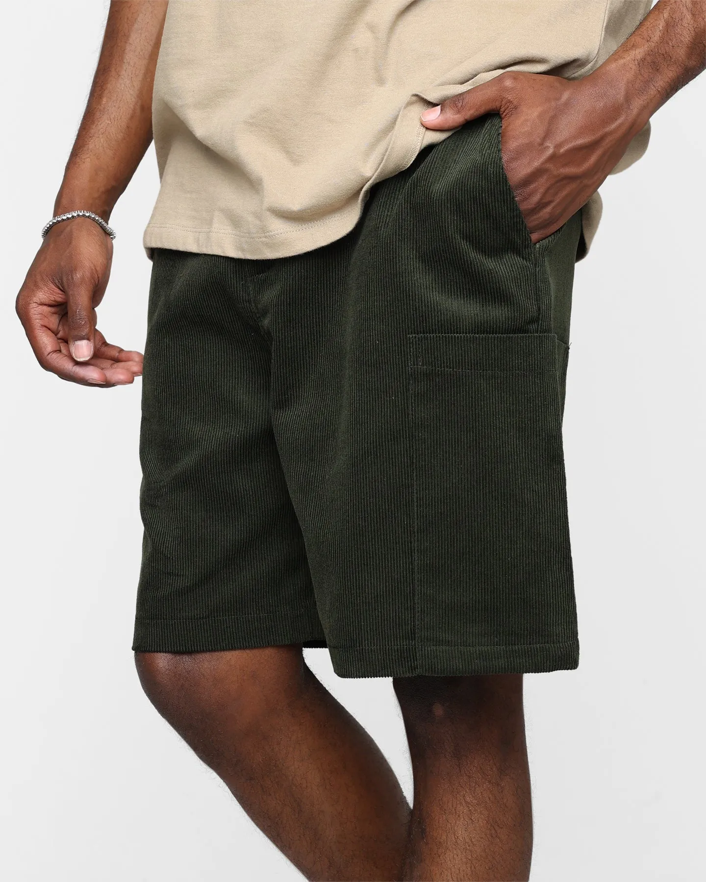 XXIII Jason Corduroy Shorts Dark Green