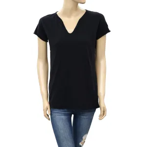 Zadig & Voltaire Tunisien Mc Solid Black T-shirt Top